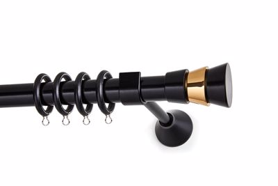 Anartisi Κουρτινόξυλο Μαύρο Φ25 TRIPLO MY 24/Oro Polished